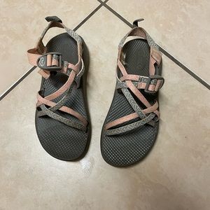 Pink Gray Womens Chaco sandals, Sz 6